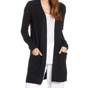 Barefoot Dreams CozyChic Lite Cardigan - Black Size S